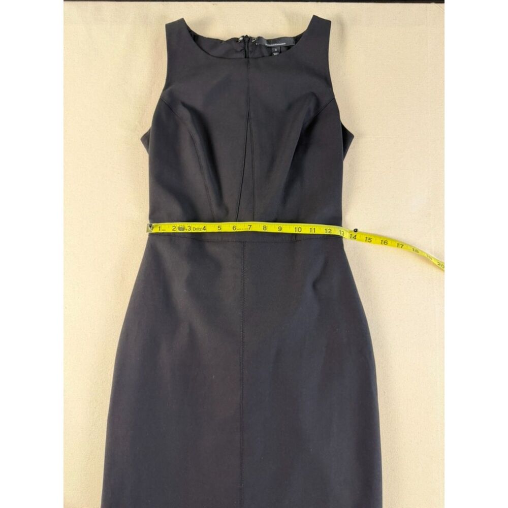 White House Black Market Black Sheath Dress Size 2 Sleeveless Career